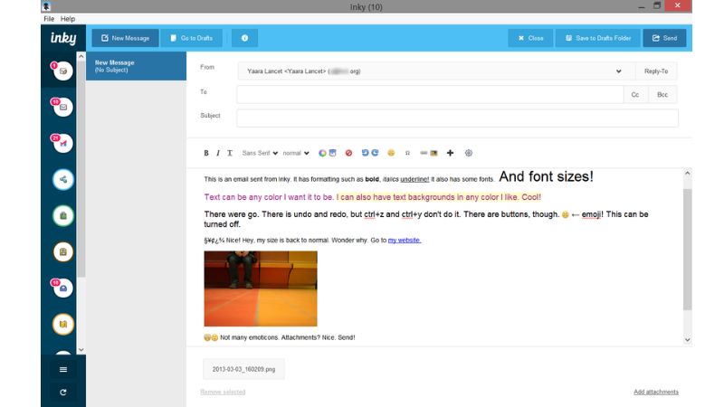Phần mềm quản lý email miễn phí Inky